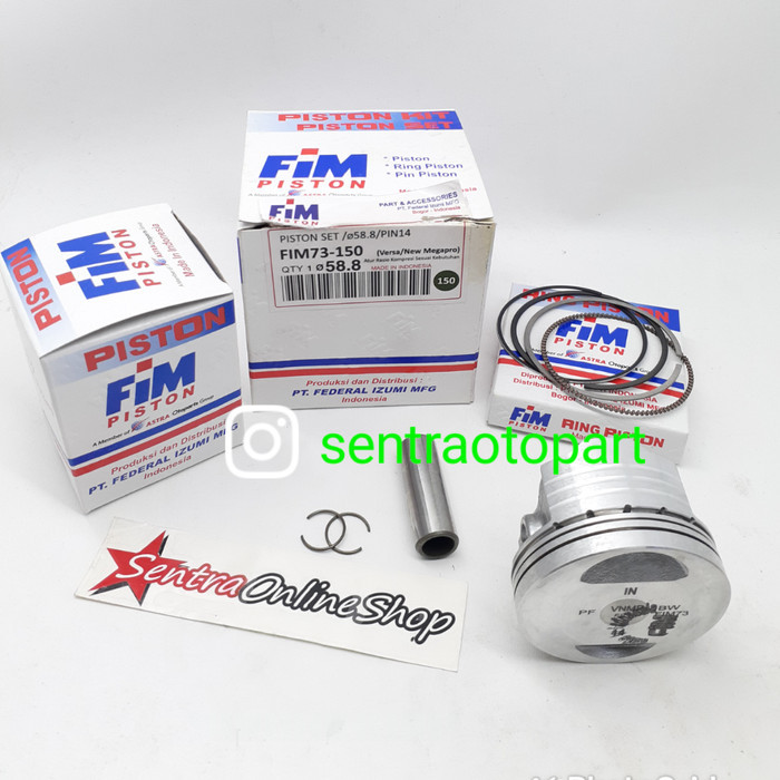 Piston Seher Kit Megapro Monoshok Oversize 150 Original Fim Termurah Langka