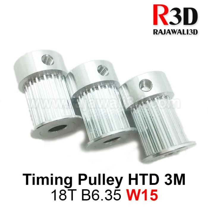 HTD3M Timing Pulley 18 Teeth Bore 6.35mm Belt 15mm