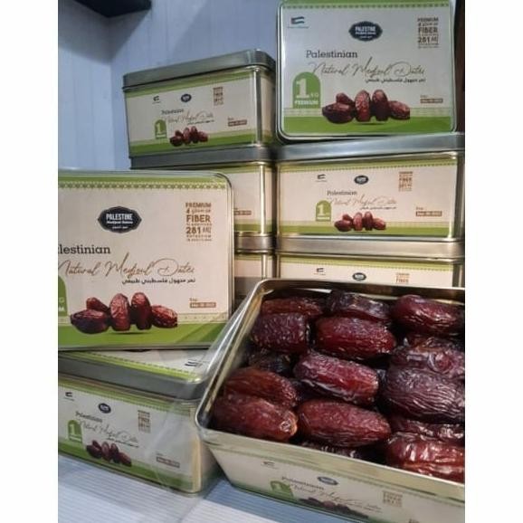 

Kurma Medjool Jumbo//Grade A Premium//Kemasan Kaleng 1Kg//Palistine Shop_Fernan
