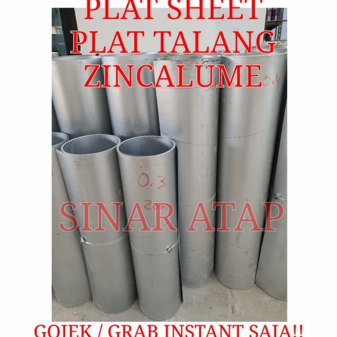 ready plat talang / seng talang zincalume tb 0.40 mm lebar 914 1 rol 5 meter