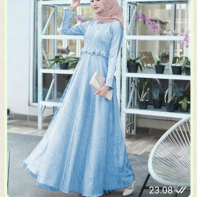Gamis Maxi Alosia Brukat / Dress Muslim / Pakaian Wanita Store_Sabila