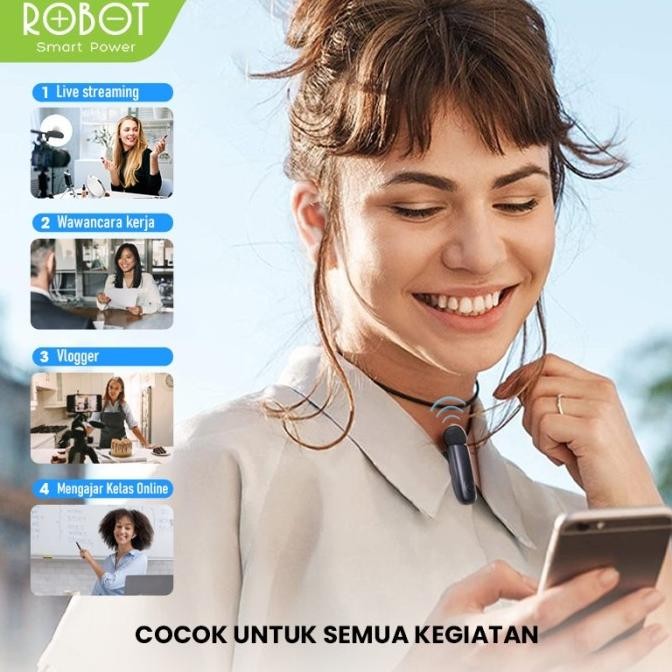 MICROPHONE BLUETOOTH ROBOT RS20 CONNECTOR WIRELESS MICROPHONE-ORIGINAL