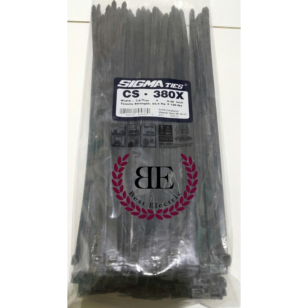 

TERLARIS! Kabel Ties / Kabel Tis / Cable Tie CS 380 X Hitam 38 cm SIGMA CS380X