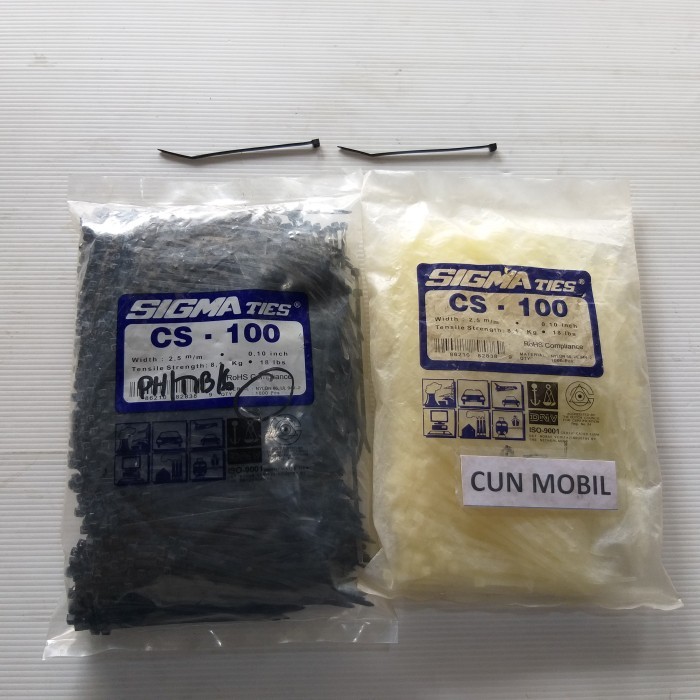 

Kabel ties insuloc 100L 10cm merk Sigma Ties harga per pack 1000 pc