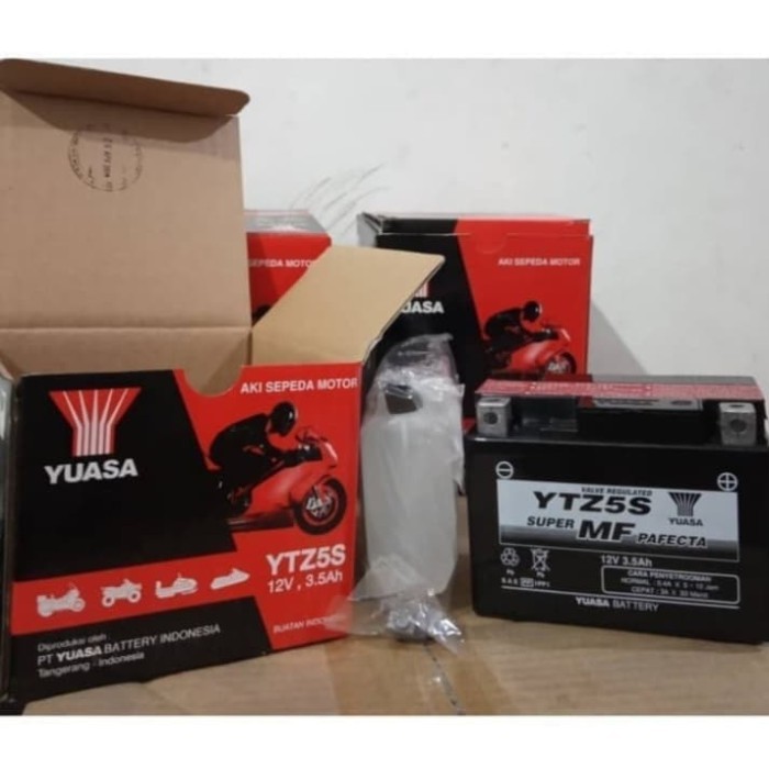 Aki Motor Yamaha Mio M3 Yuasa Ytz5S Mf Original Aki Kering