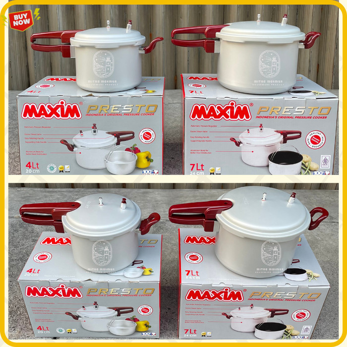 TERBARU MAXIM PRESTO 4 - 7 - 12 LITER PANCI PRESTO KUKUS PANCI SERBAGUNA MAXIM