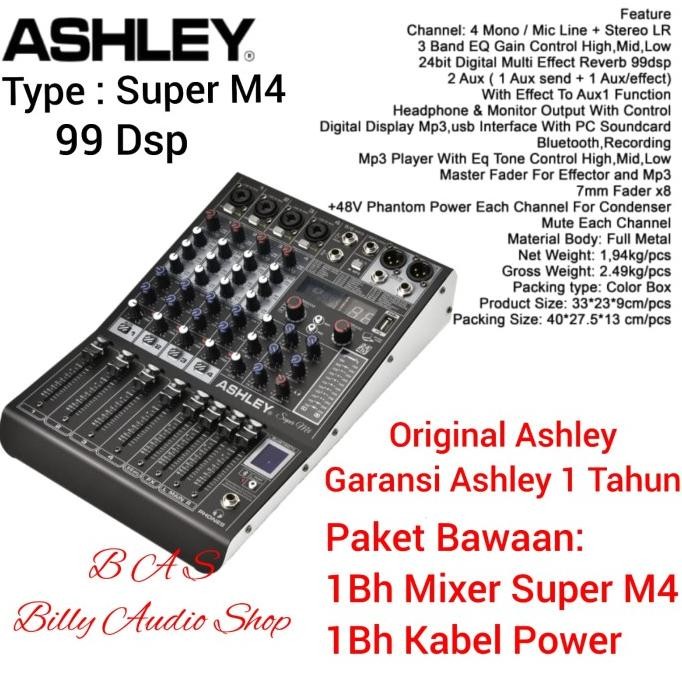 Promo Ashley Mixer Audio Super M 4 Ashley Super M4 6 Channel 4 Mic Line