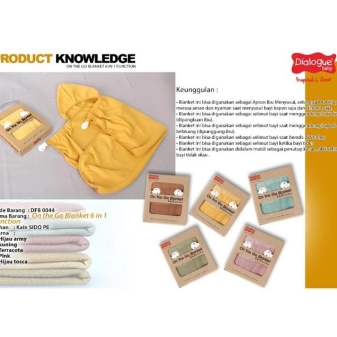 Dialogue Baby On The Go Blanket 6 In 1 Function / Selimut Exzpensive_
