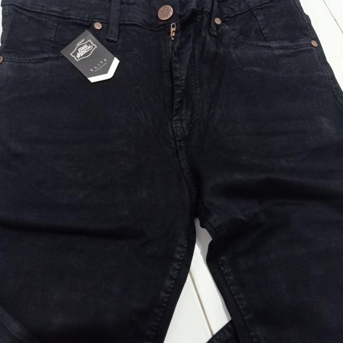 Celana Jeans Hitam Pekat Pria Bahan Sofjin Premium Store_Tangmo