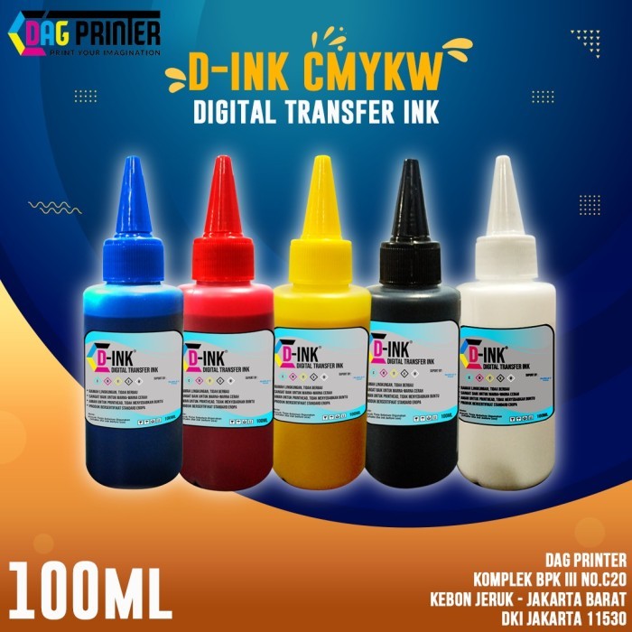 

TINTA WARNA D'INK 1 SET CMYKW