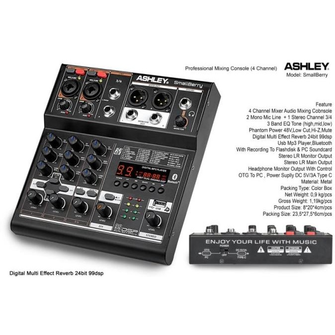Grosir Mixer Ashley 4 Channel Original