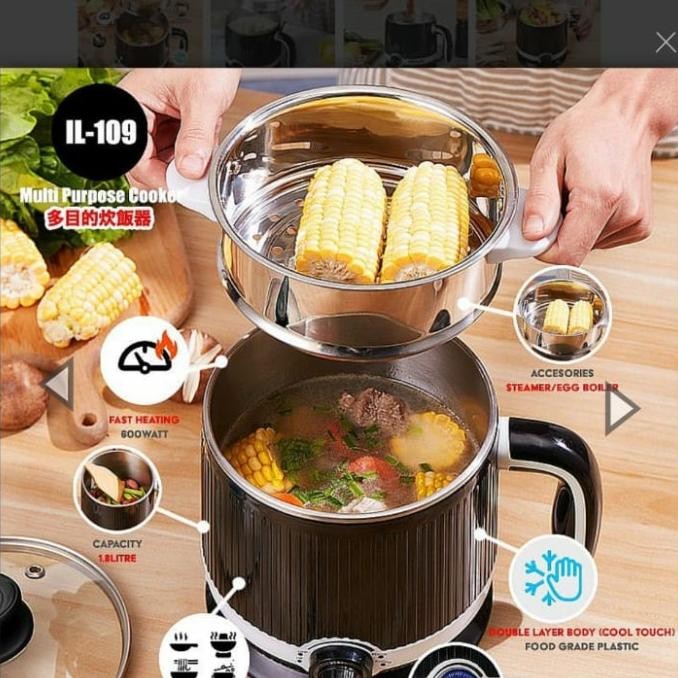 Idealife Il109 Multicooker Steamer Panci Mug Listrik Kompor Elektrik Putrimayang54