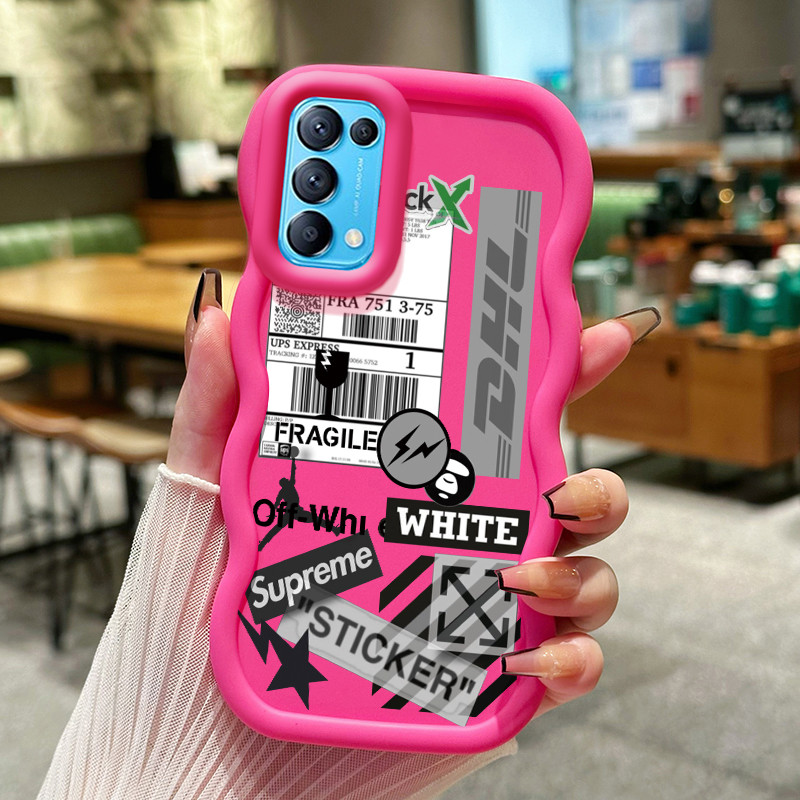 Casing Hp Untuk OPPO Reno 5 4G Reno 5 5G Reno 5K 5G Reno 6 4G  Find X3 Lite Case Casing kode batang 