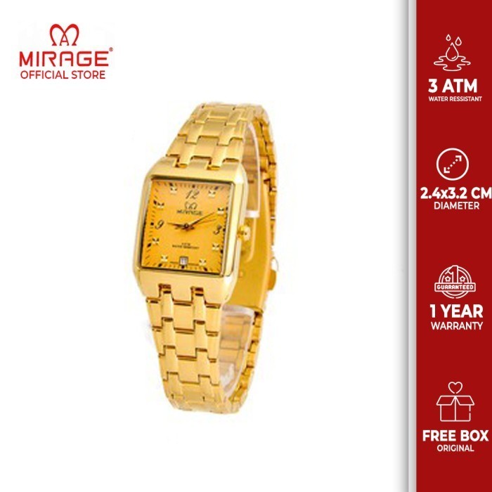 Jam Tangan Wanita Mirage Original 7716 Gold