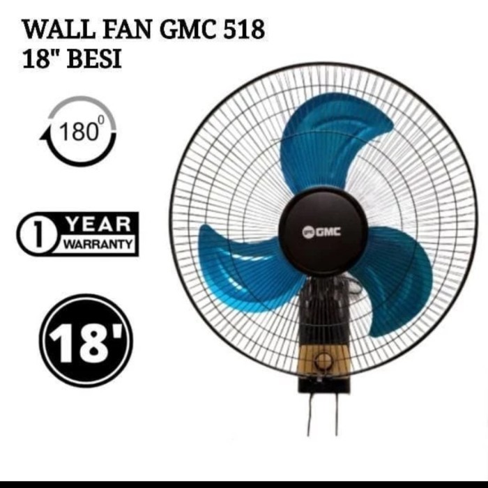 Kipas Angin Gmc Dinding 18 Inch/Kipas Angin Tornado/Kipas Angin Besi/Kipas Angin Dinding Blower