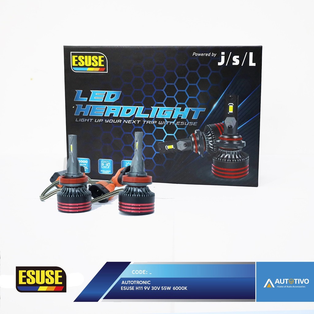 Autotronic Esuse LED Super Bright Lampu Mobil H11 55Watt