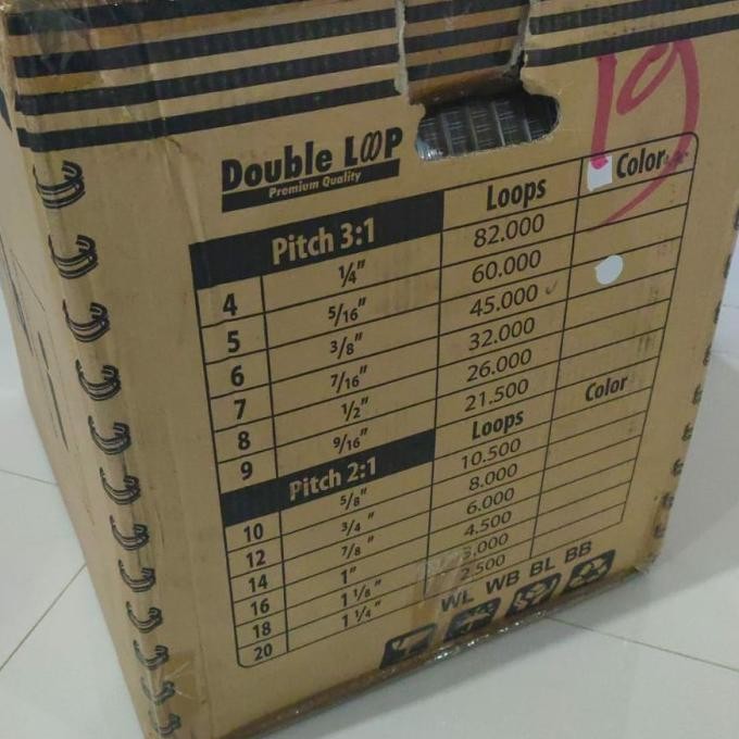 

Promo Ring Jilid Kawat 3/4 Roll Spool Pitch 2:1 19mm TOPAS O BINDING WIRE COD