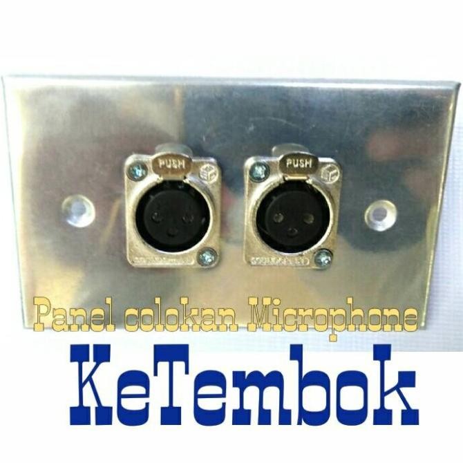 sale colokan microphone tembok 2 input