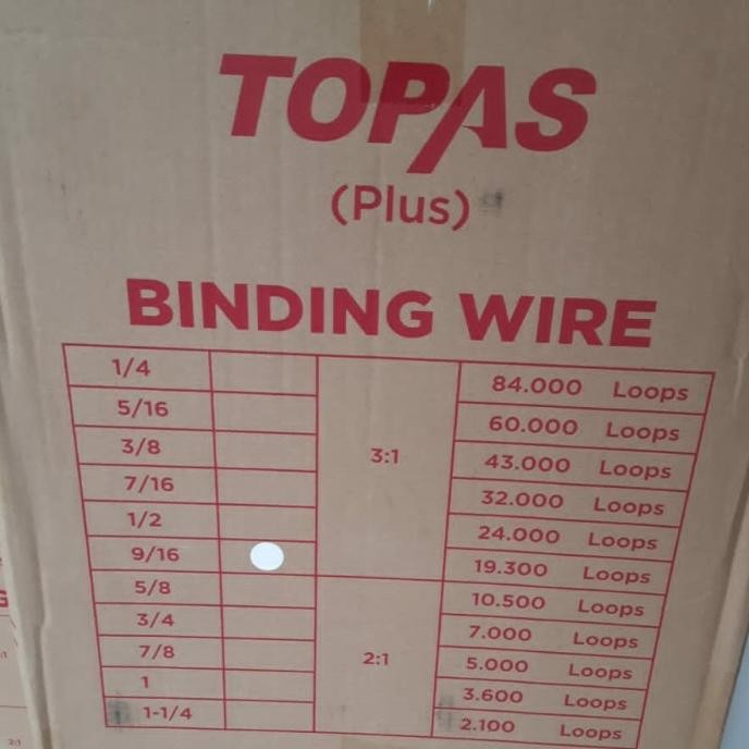 

Promo Ring Jilid Spiral 9/16 Nomor 9 Roll 3:1 14mm TOPAS Plus Binding Wire COD
