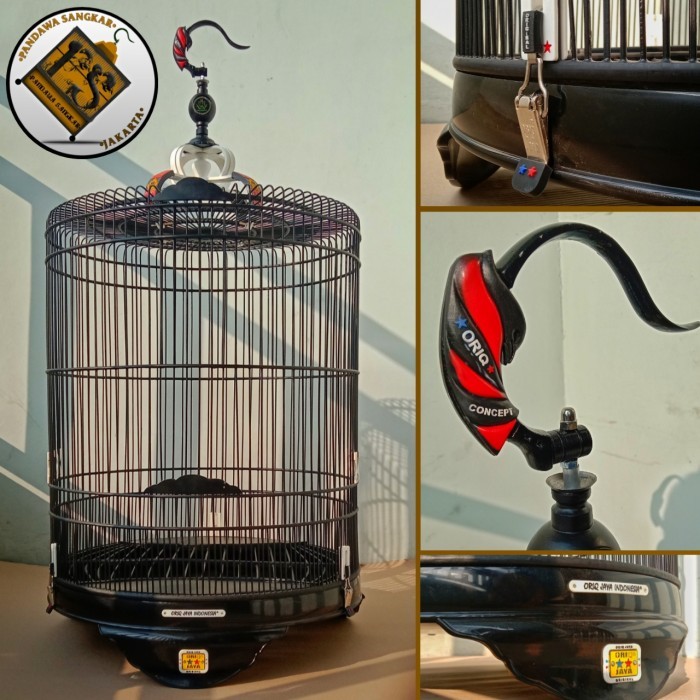 SANGKAR/KANDANG MURAI ORIQ JAYA PVC HITAM Uk. 2