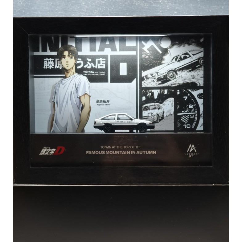 Time Micro Initial D Toyota Trueno AE86 Carbon Hood APEX Japan LED FRAME Limited Edition ModelArt