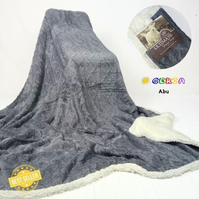 Murah Selimut Bulu Lembut Ultimate Bulu Domba Tebal 2 Lapis 150X200 Cm