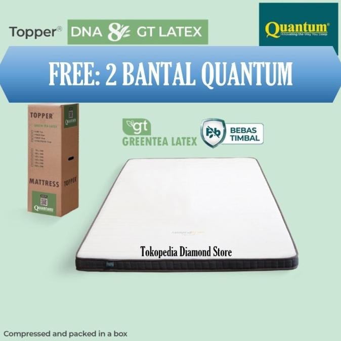 Sale Quantum Topper Greentea Latex Dna 8 Cm 160 X 200 Cm Mattress Topper