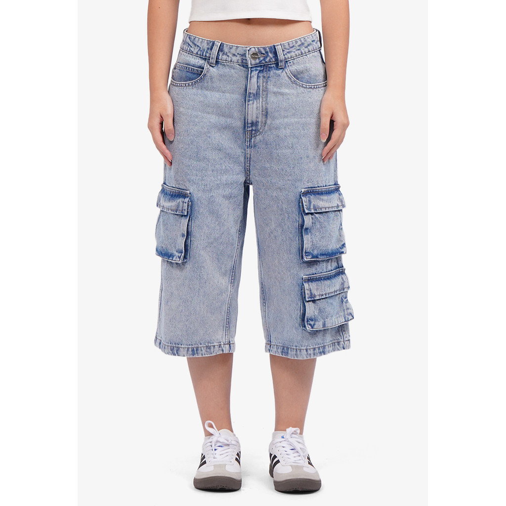 COLORBOX Cargo Denim Short Pants Lt. Blue