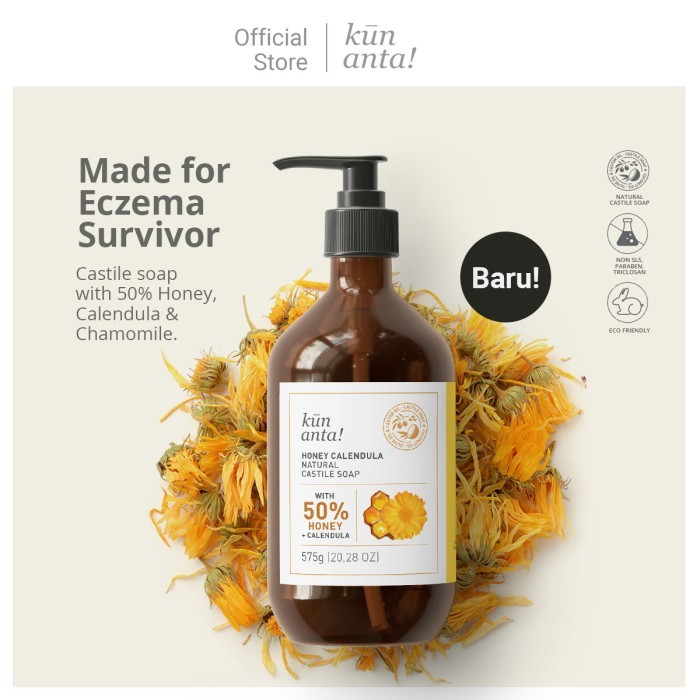 Sabun EKSIM Kun Anta HONEY CALENDULA NATURAL CASTILE SOAP Eczema