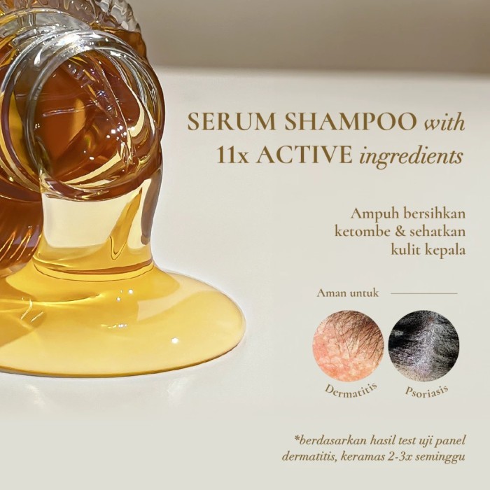 FELAUFEE Dandruff Treatment Serum Shampoo Anti Ketombe Kusut Rontok Sampoo