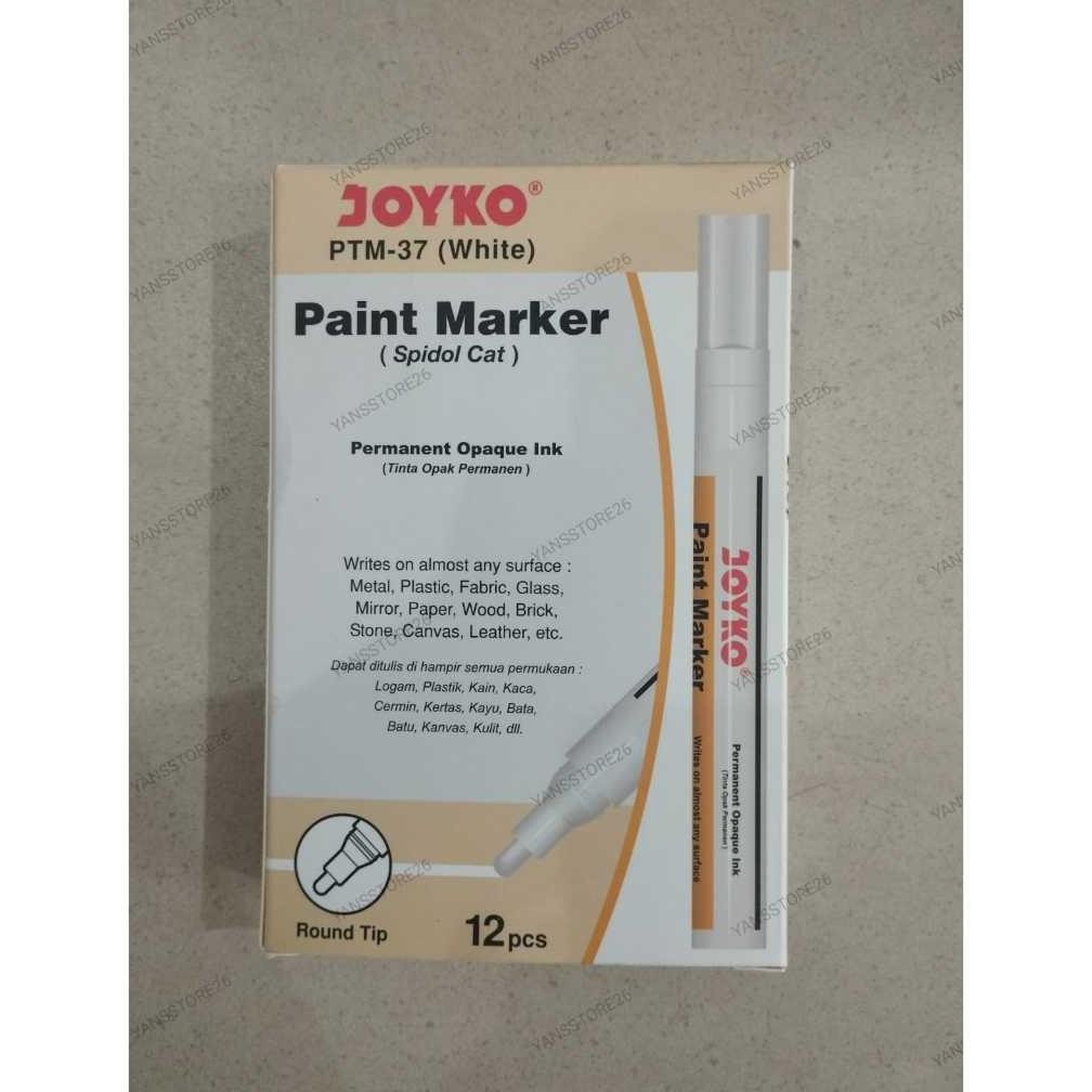 

Terlaris (Per Kotak) Spidol Putih Joyko Ptm-37 Berkualitas