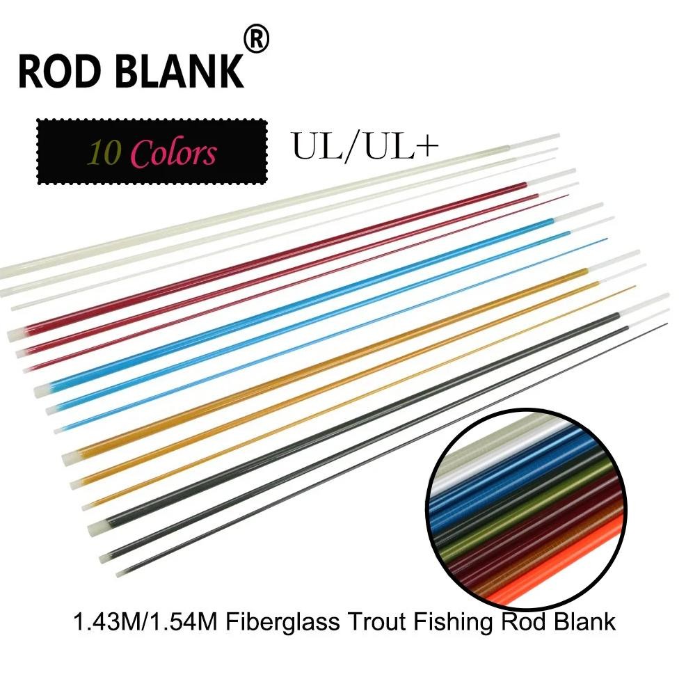 Premium  Rod Blank 2Pcs/Lot 1.43M 1.54M Hollow Fiberglass Trout Rod Blank Power Ul Fishing Rod Build