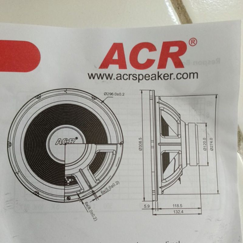 Speaker ACR PRO WOFER 12 inch 30H120SRW38B - MK 1 Original