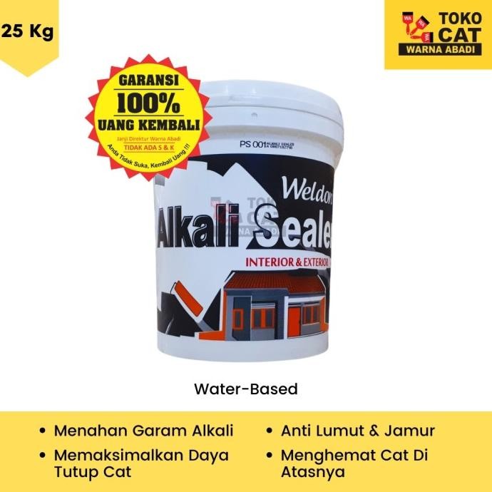 Cat Alkali Sealer Weldon 25 Kg Untuk Cat Dasar Dinding Baru Original