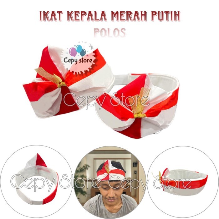 @@@@] Ikat Kepala Merah Putih / Udeng MP / Blangkon Merah Putih Polos