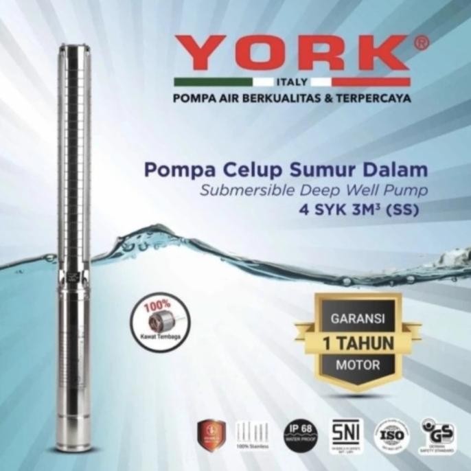 ~~~~~] Pompa Air Submersible York 4syk 3-25ss 3 HP
