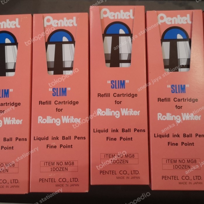 

Refill/isi/Tinta pulpen/ballpoint pentel MG8 (0.8mm) isi 12 pcs