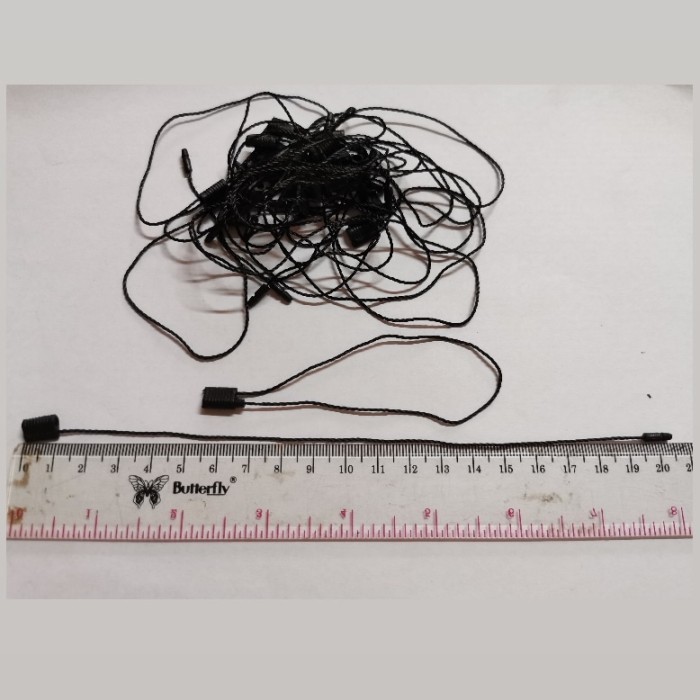 tali lock pin / tali lock pin loop pin hang tag hitam / 1000pcs