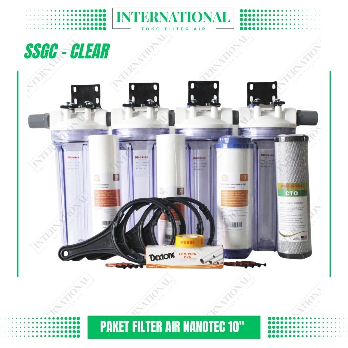 Paket Filter Air 10" 4 Tahap Ssgc/ Filter Air Keruh / Filter Air Sumur