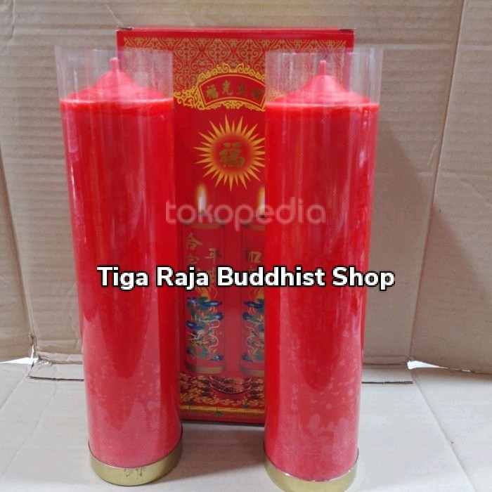 Lilin Merah Polos 3 Kati