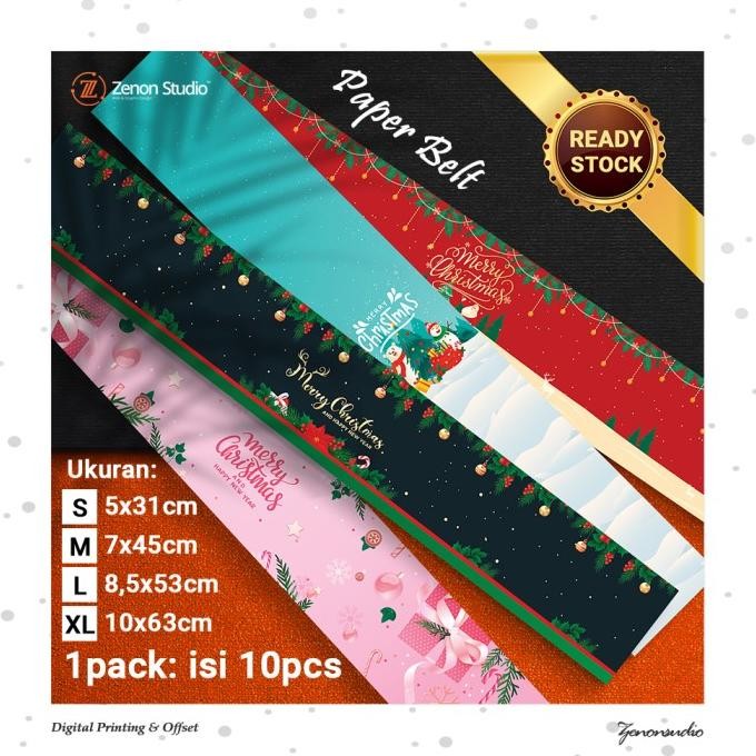 

best produk] [10pcs] Paper Belt Natal Christmas Roll Label Xmas Kado Hadiah Ver2