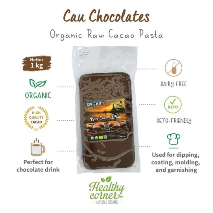 

Couverture Chocolate Cacao Liquor (Paste) 1kg - Cau Chocolates Bali