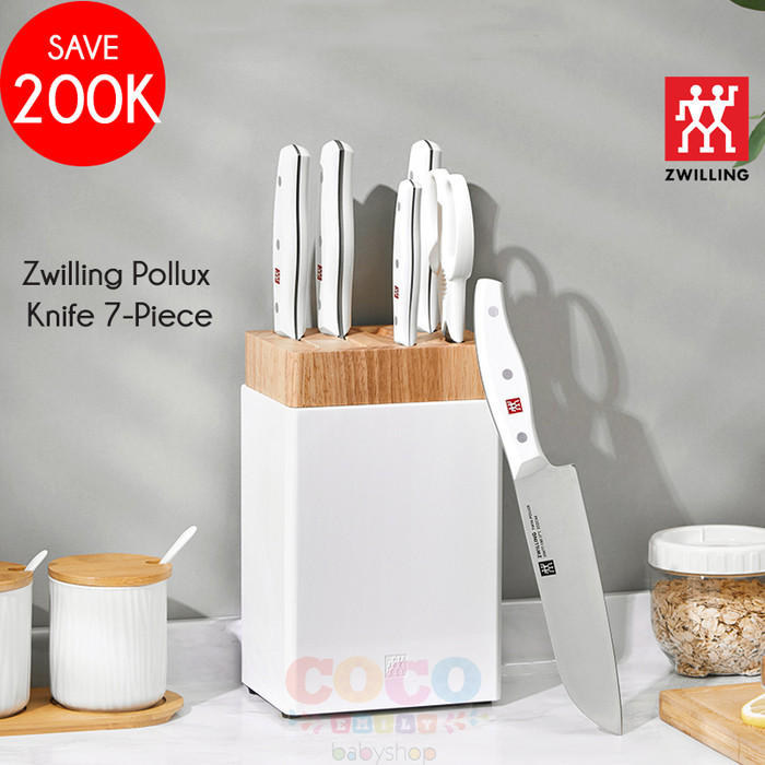 HEMAT ZWILLING ZWILLING TWIN POLLUX WHITE KNIFE 7-PCS STAINLESS STEEL KODE 1172