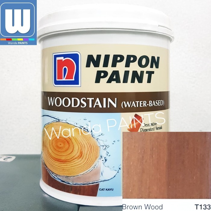 NIPPON PAINT WOODSTAIN WATERBASED Brown Wood T133 (1 Liter)