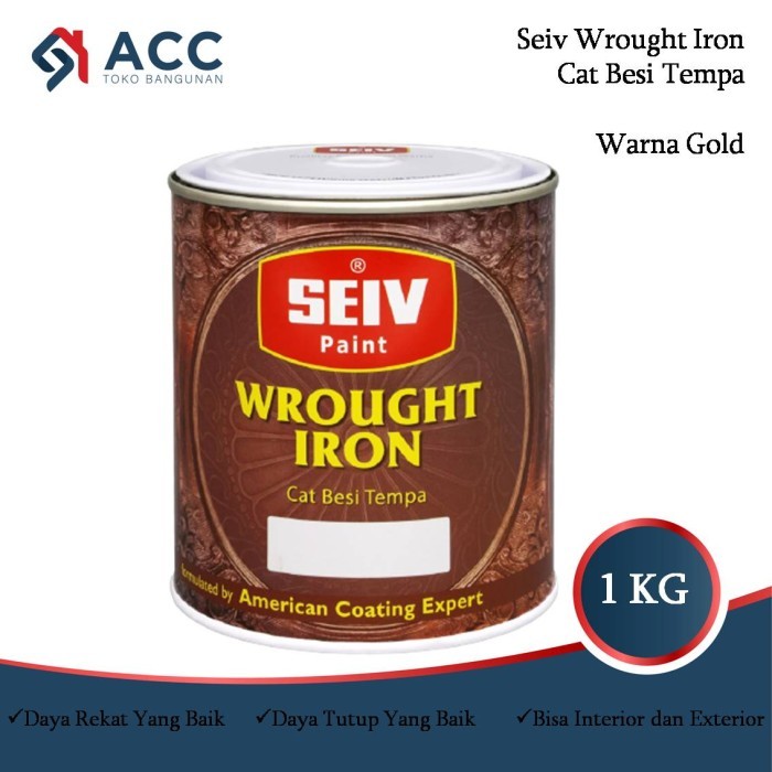 Cat Seiv Wrought Iron / Cat Tempa Warna Emas Gold 1kg