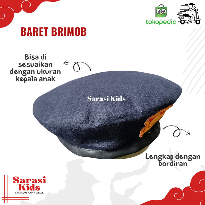 BARET BRIMOB ANAK BARET POLRI BARET SABHARA ANAK BARET CAMEL BRIMOB BARET BIRU DONGKER BARET BRIMOB