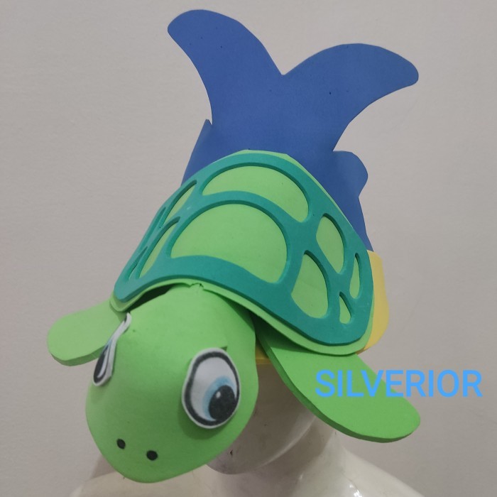 TOPI KARAKTER HEWAN BINATANG KURA KURA READY YAA