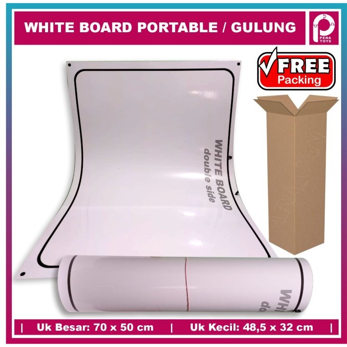 

DISKON WHITE BOARD PORTABLE BESAR - PAPAN TULIS TEMPEL - WHITEBOARD GULUNG KODE 325