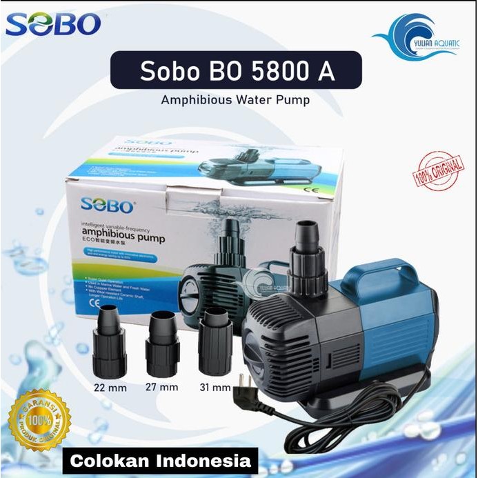 Sobo BO 5800A Pompa Aquarium Kolam Celup dan Darat SOBO BO 5800