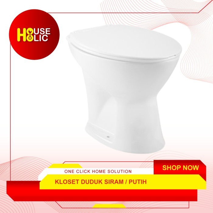 Kloset Duduk Siram Triliun Ware Eureka / Closet Duduk Toilet WC